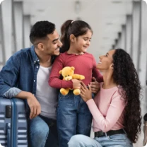 Different traveller types – business, family, solo, and budget travellers covered by Etiqa TripCare360.