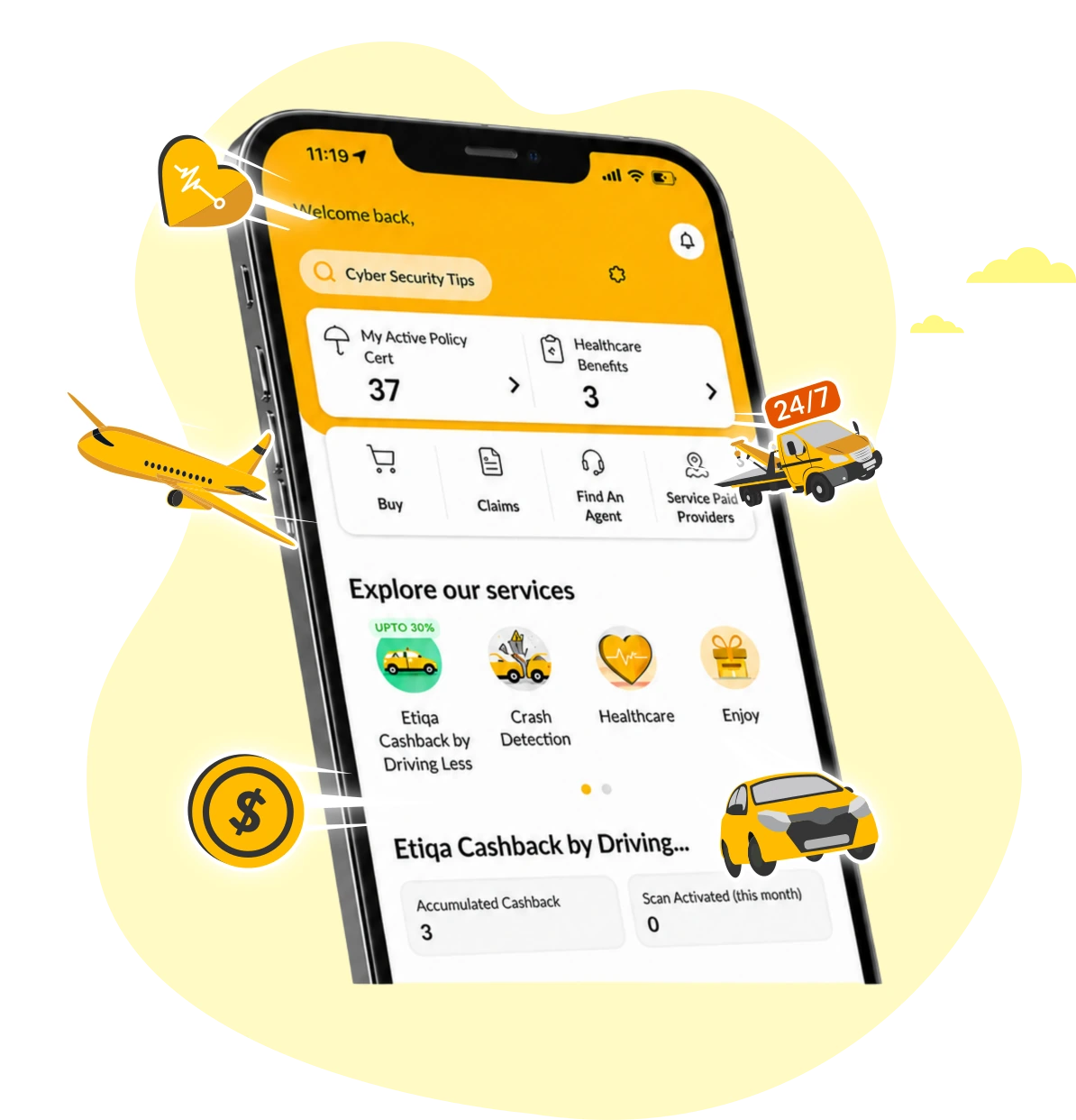 Say hello to Etiqa+, the all-in-one Insurance and Takaful app.
