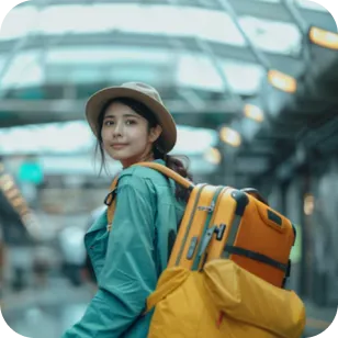 Different traveller types – business, family, solo, and budget travellers covered by Etiqa TripCare360.